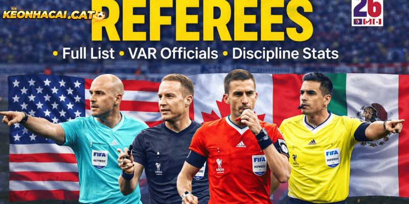 Có 170 cái tên trong danh sách trọng tài World Cup 2026